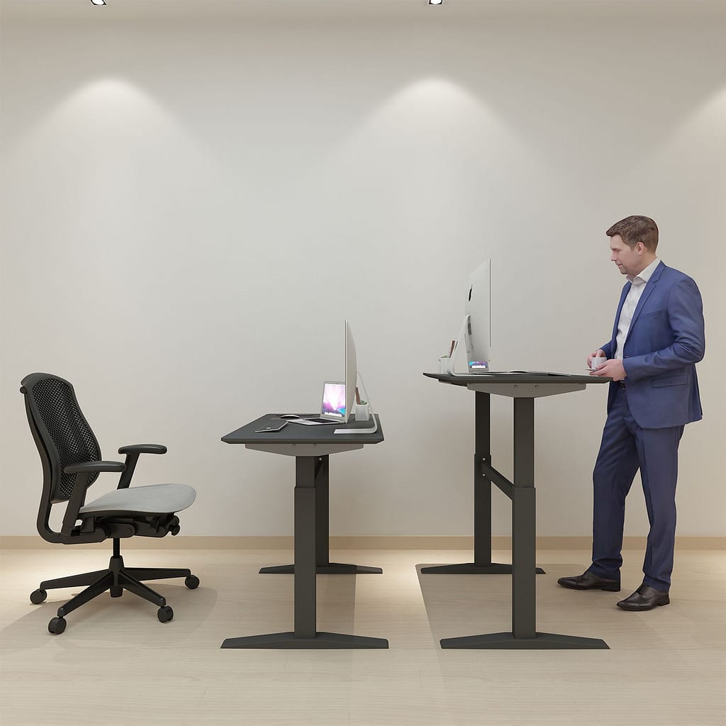 Pneumatic height adjustable desk gallery 1 Jergo