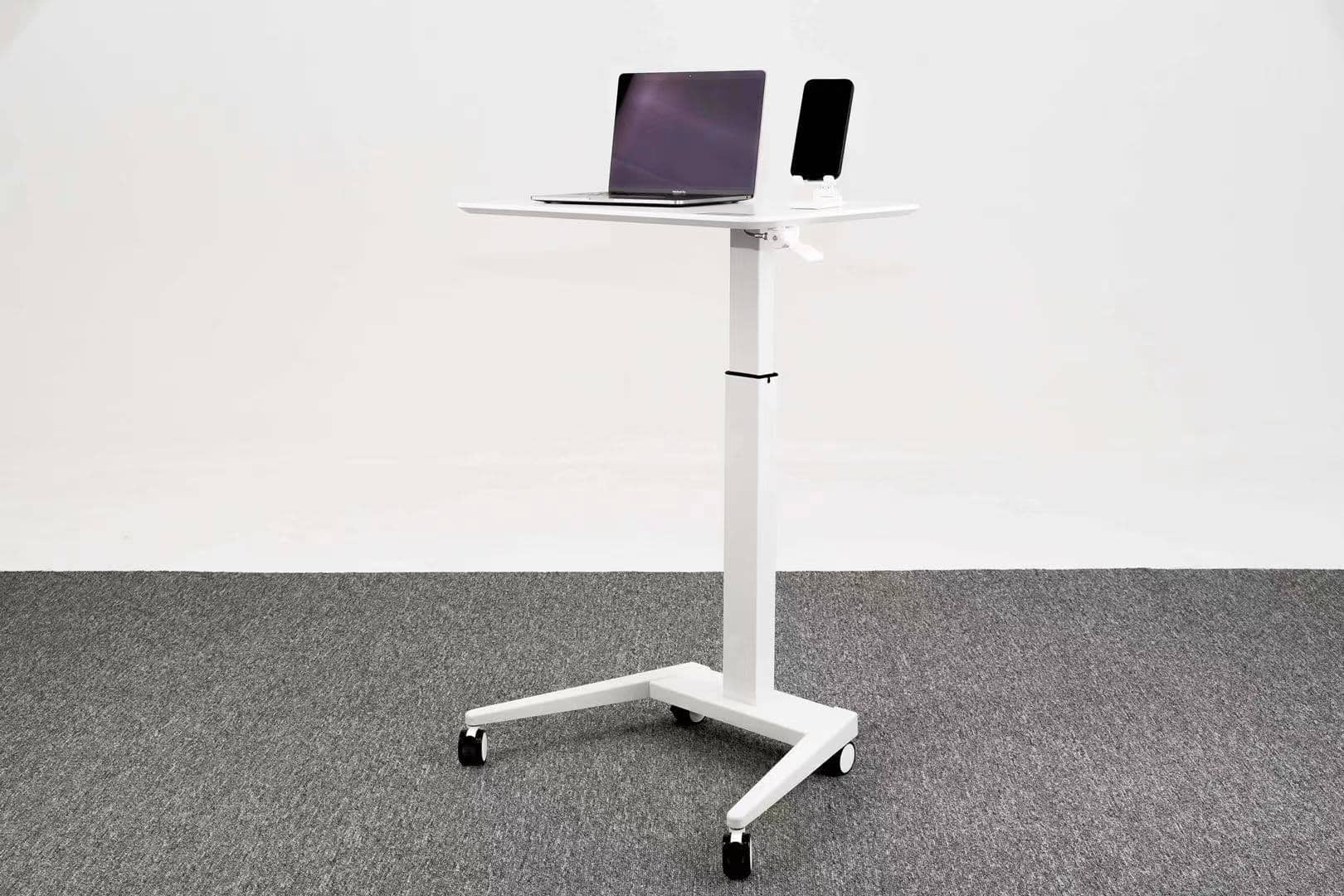 single leg pneumatic standing desk